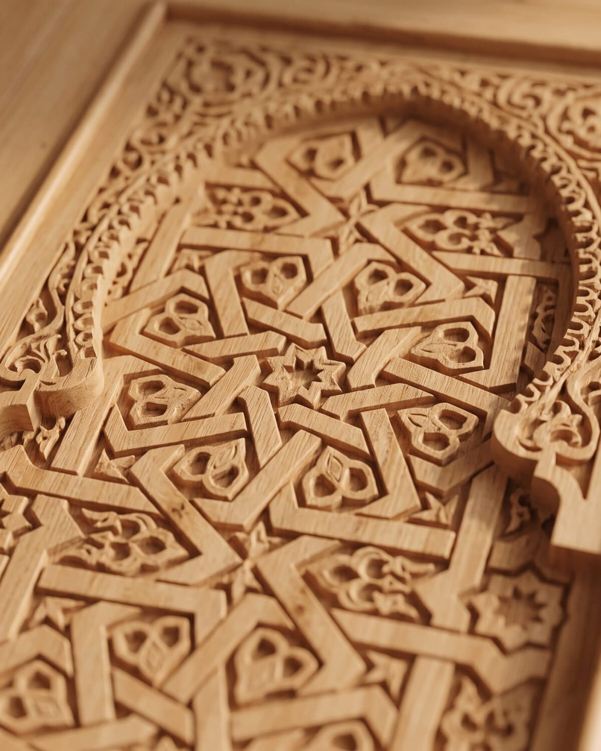 Atlas Portal handmade Moroccan door – carved wood detail, view 4