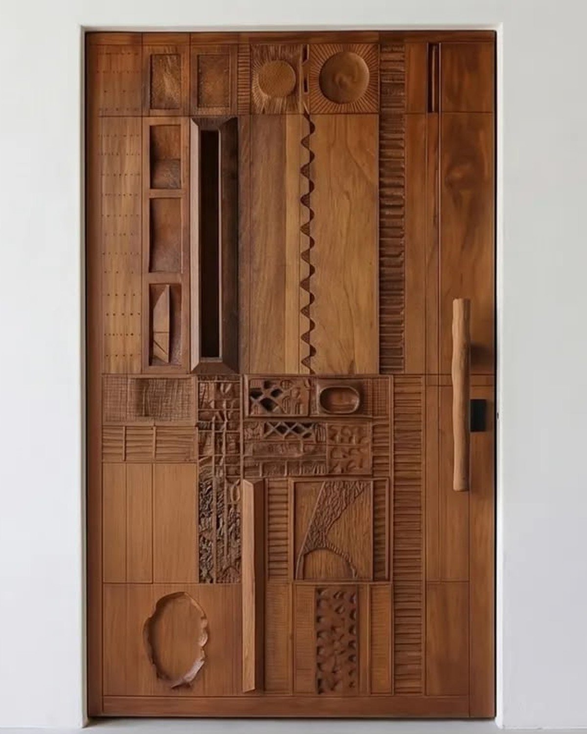 Collage of carved Moroccan wood door details at the ALQASR atelier